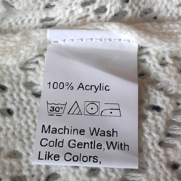 Shein White Crochet Large Sweater Top - Picture 7 of 8